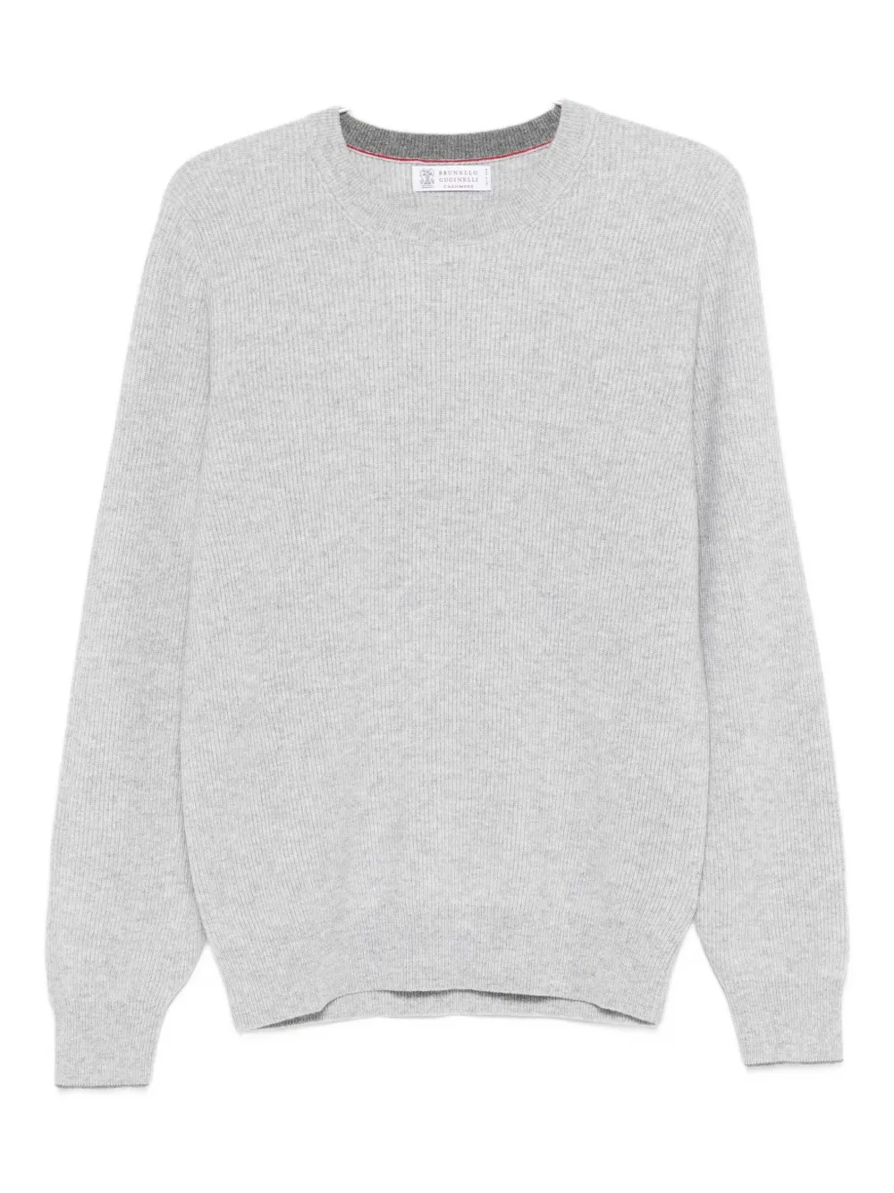 Brunello Cucinelli ribbed cashmere sweater Grijs