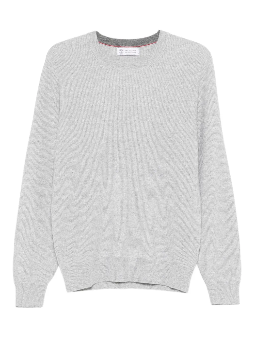 Brunello Cucinelli ribbed cashmere sweater Grijs