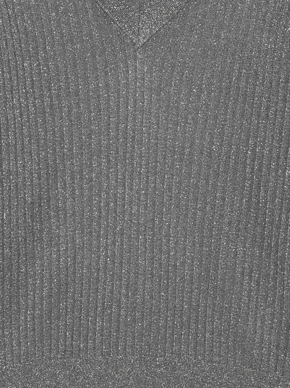LIU JO metallic-effect ribbed sweater GRIGIO