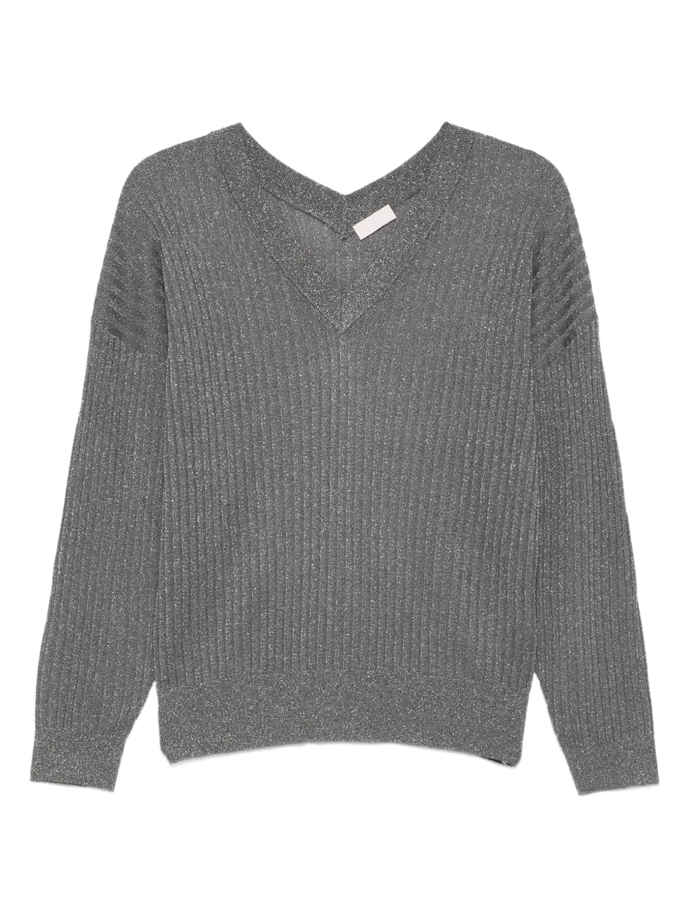 LIU JO metallic-effect ribbed sweater | Image 1