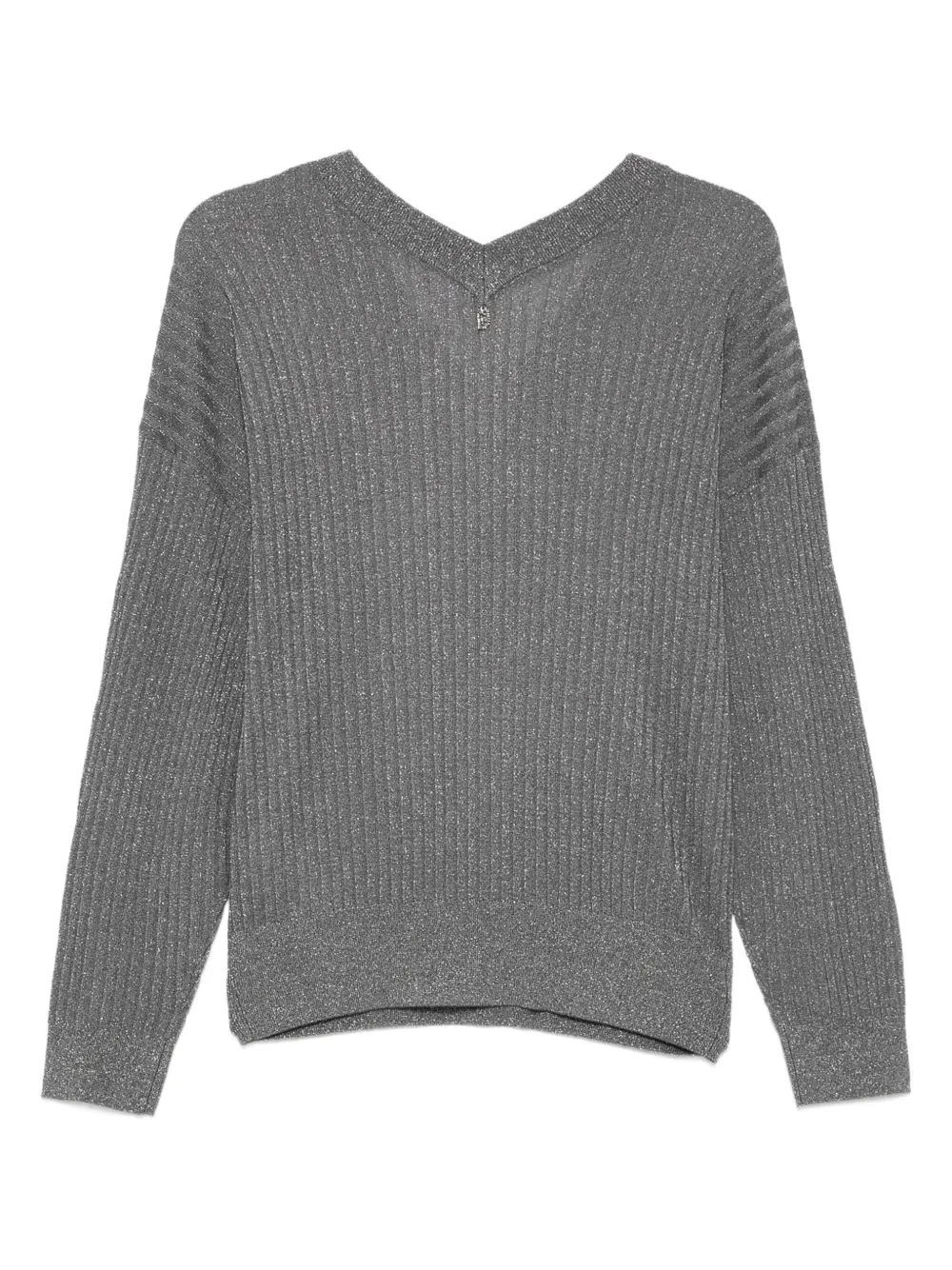 LIU JO metallic-effect ribbed sweater | Knitted Sweaters | Image 2