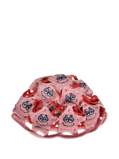 GCDS x SpongeBob starfish-embroidered crochet hat