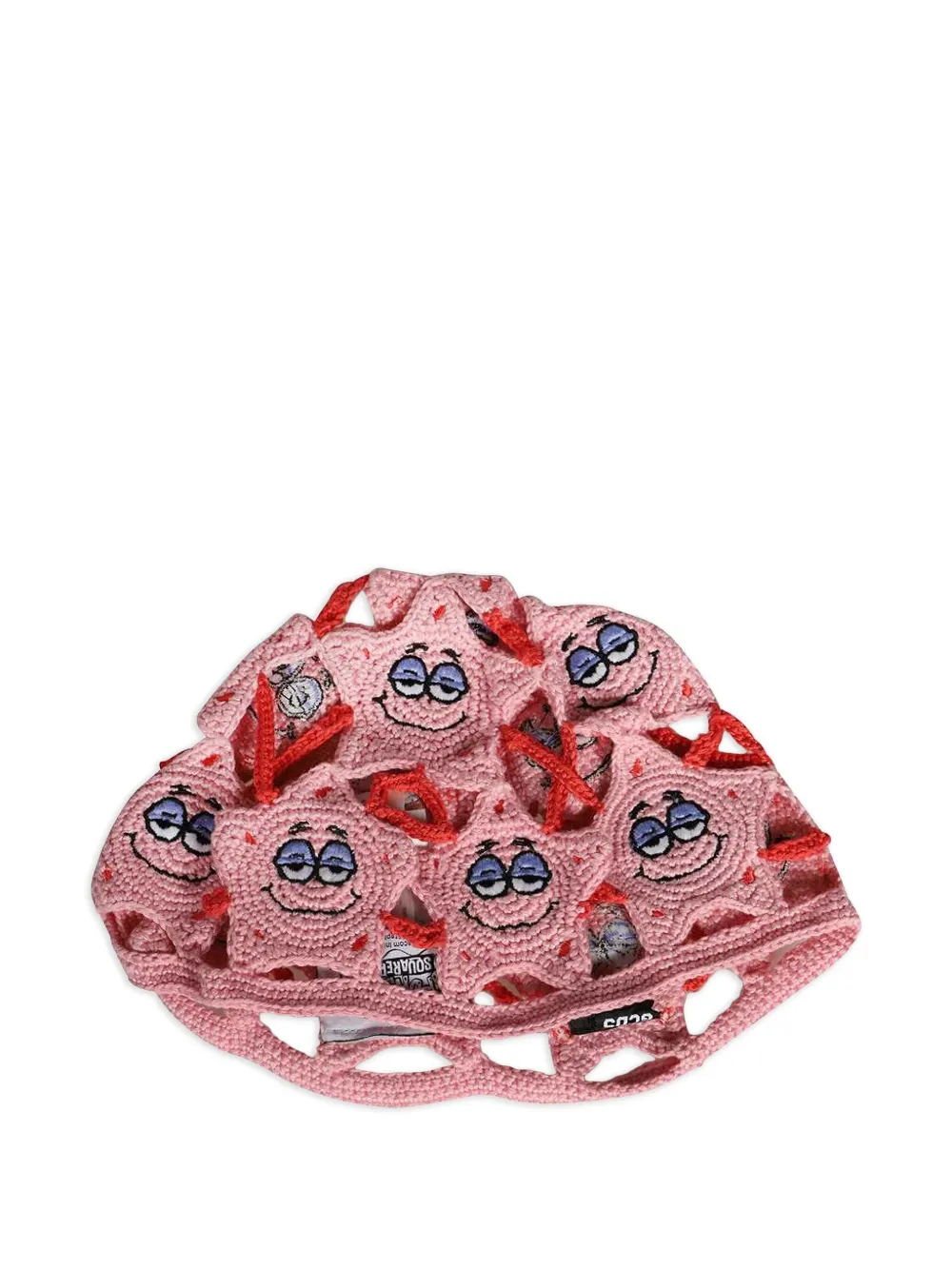 GCDS x SpongeBob starfish-embroidered crochet hat - Roze