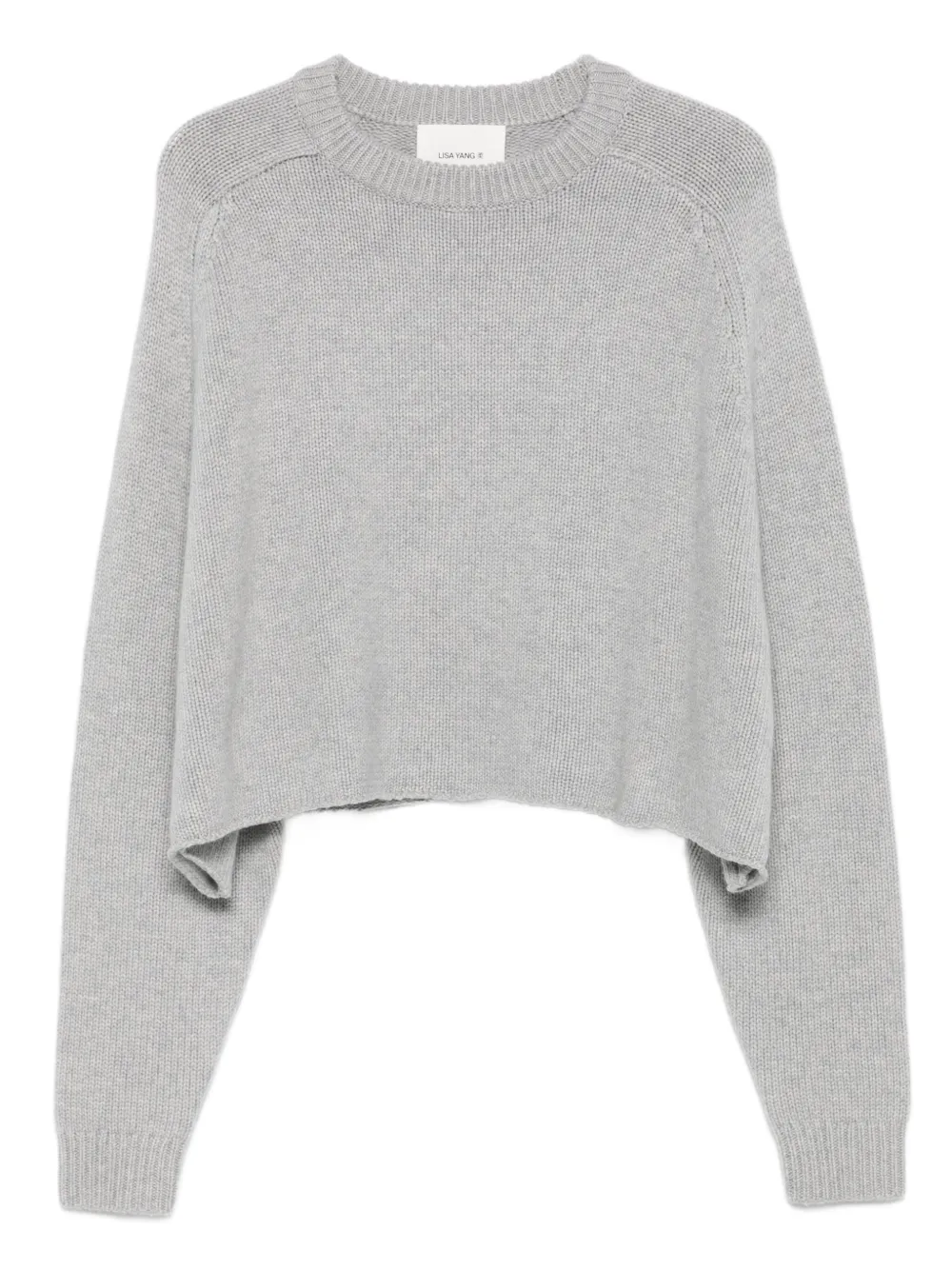 Lisa Yang cropped round-neck jumper Grijs