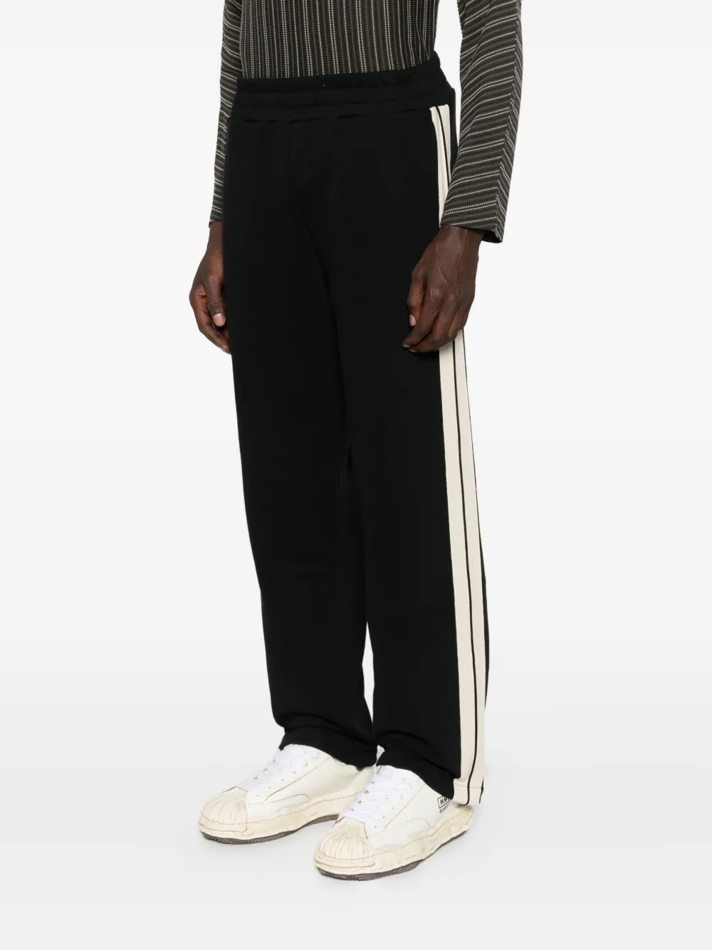Palm Angels side-stripe trousers Zwart