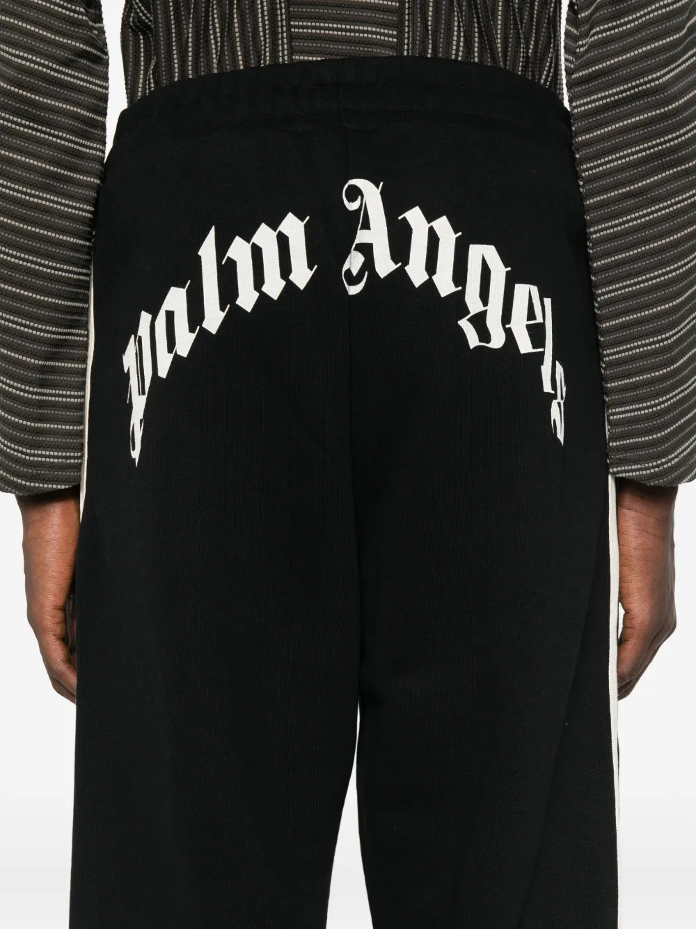 Palm Angels side-stripe trousers Zwart