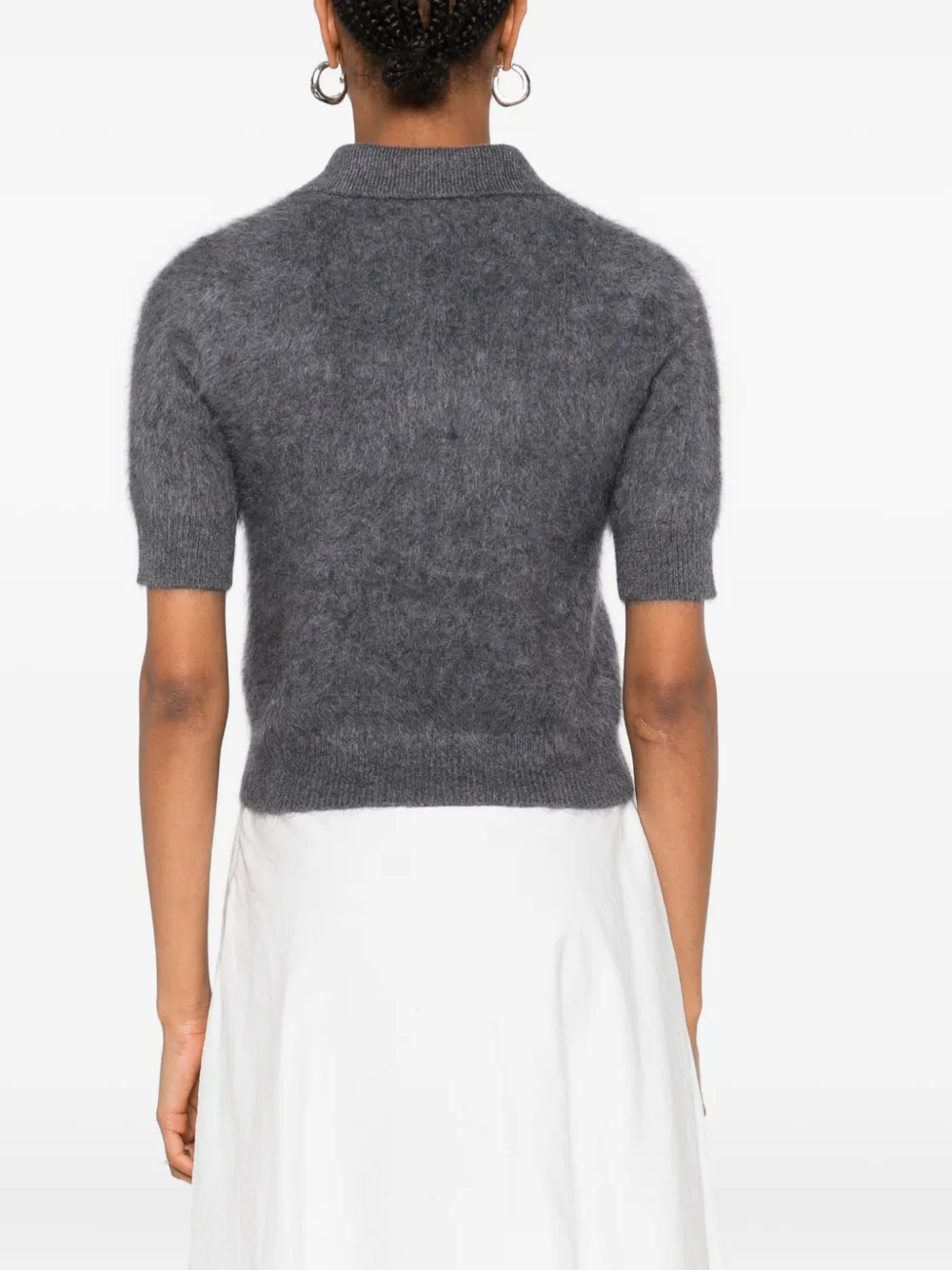 Lisa Yang short-sleeve polo top Grijs