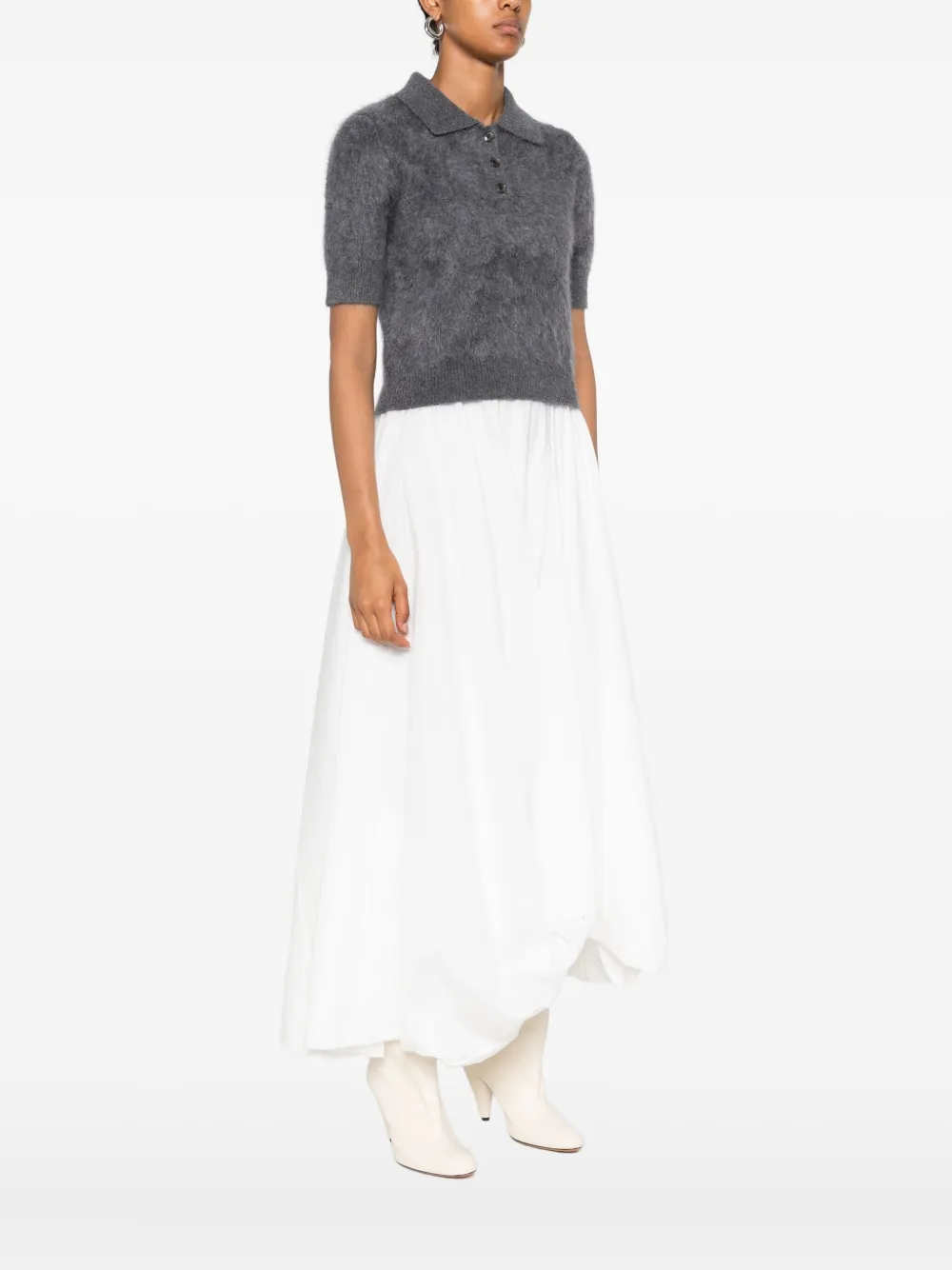 Lisa Yang short-sleeve polo top Grijs
