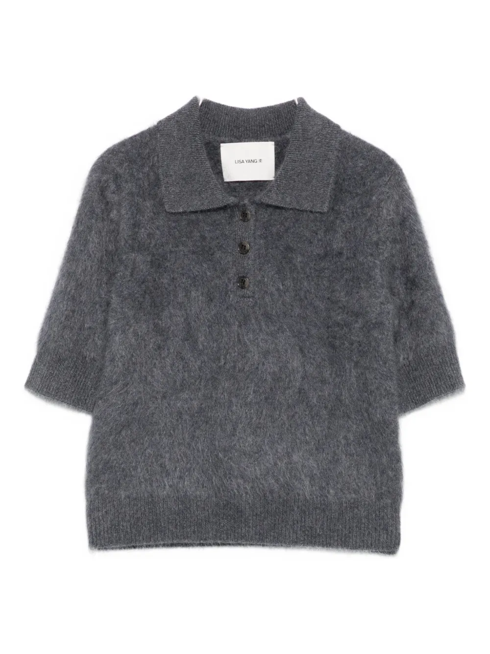 Lisa Yang short-sleeve polo top Grijs