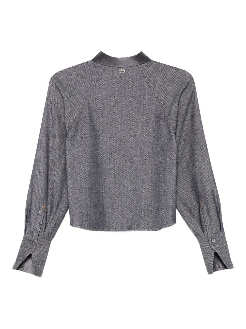 Agnona satin-collar shirt - Grijs