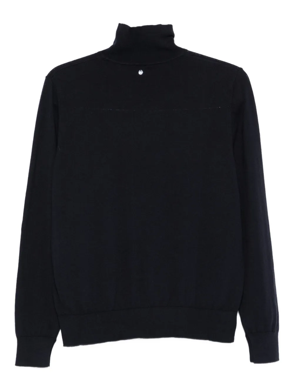 Hugo Boss Turtleneck Cotton-wool Blend Sweater In Blue