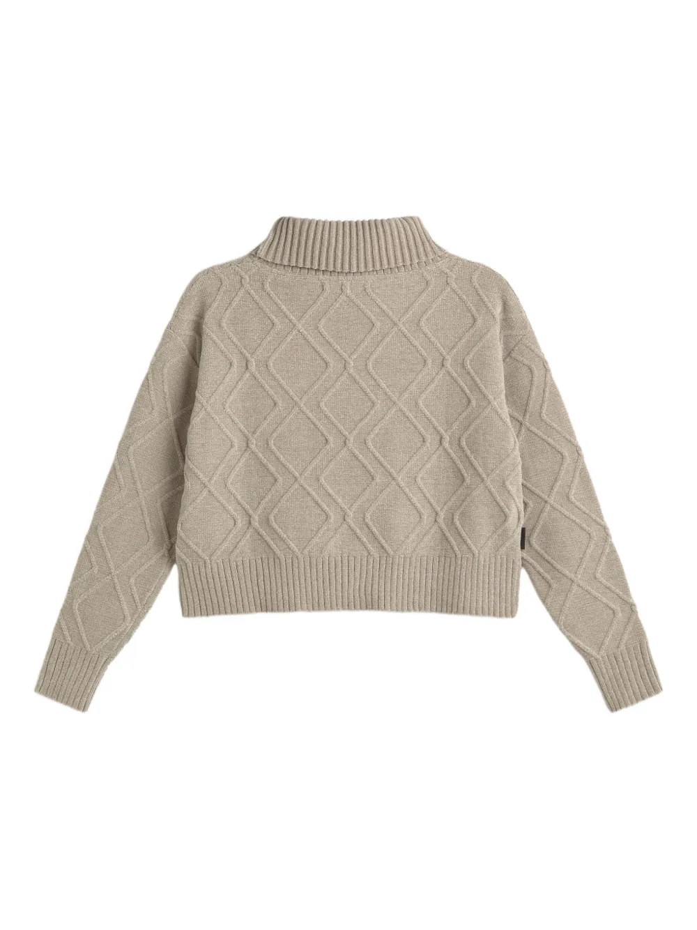 Rrd Diamond-pattern Turtleneck Sweater In Neutral