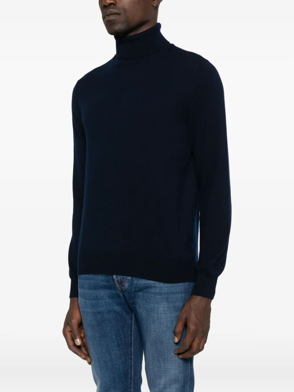 Gran Sasso turtleneck wool sweater Blauw