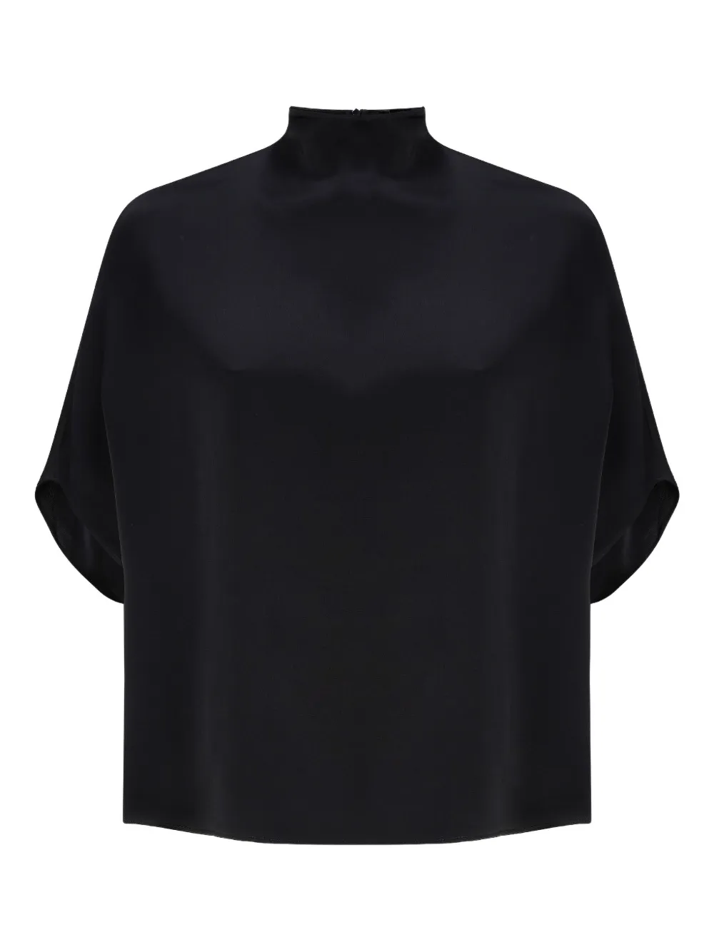 Lapointe High-neck Cape Top In Black