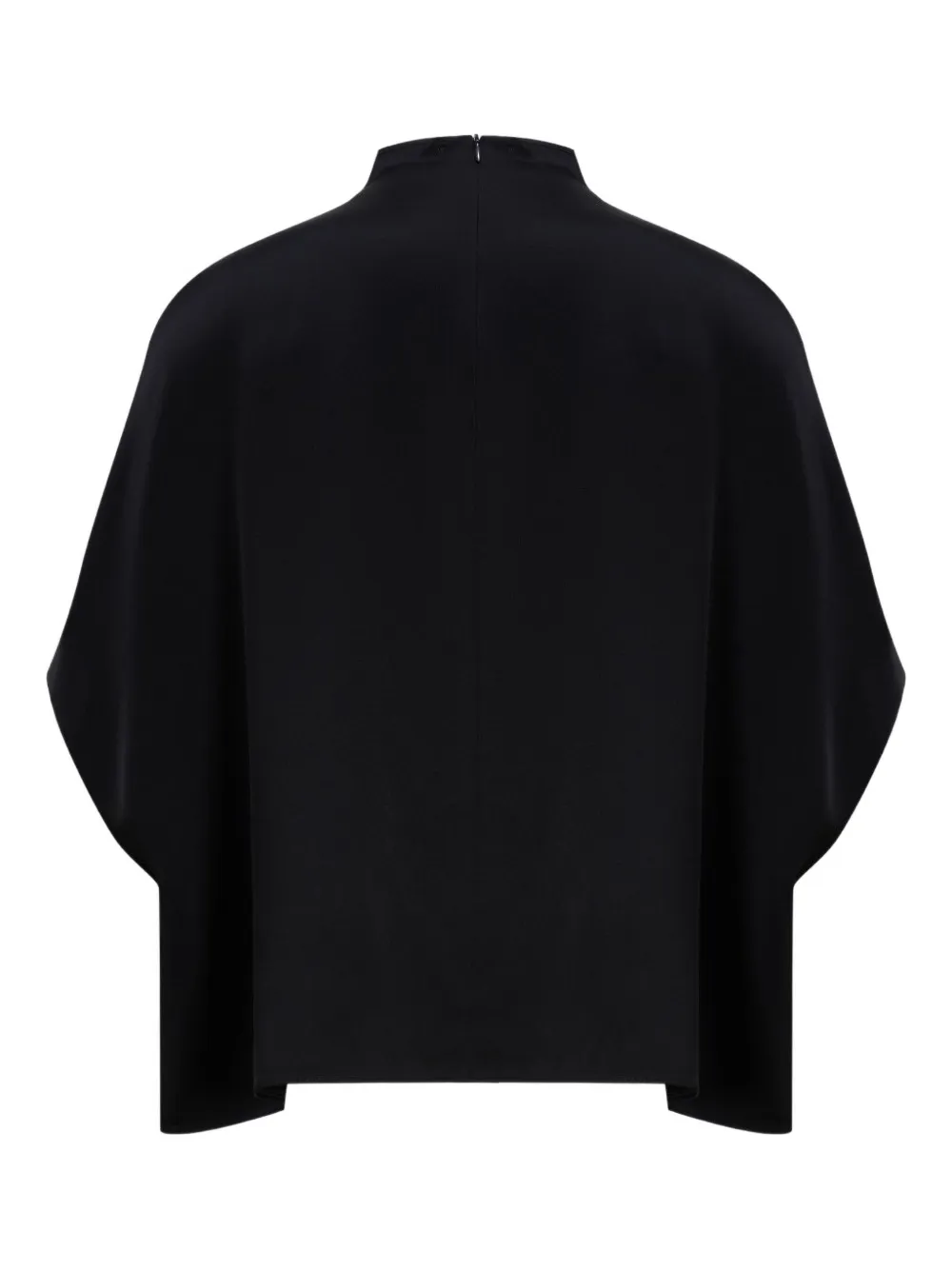 LAPOINTE Top met hoge hals en cape - Zwart