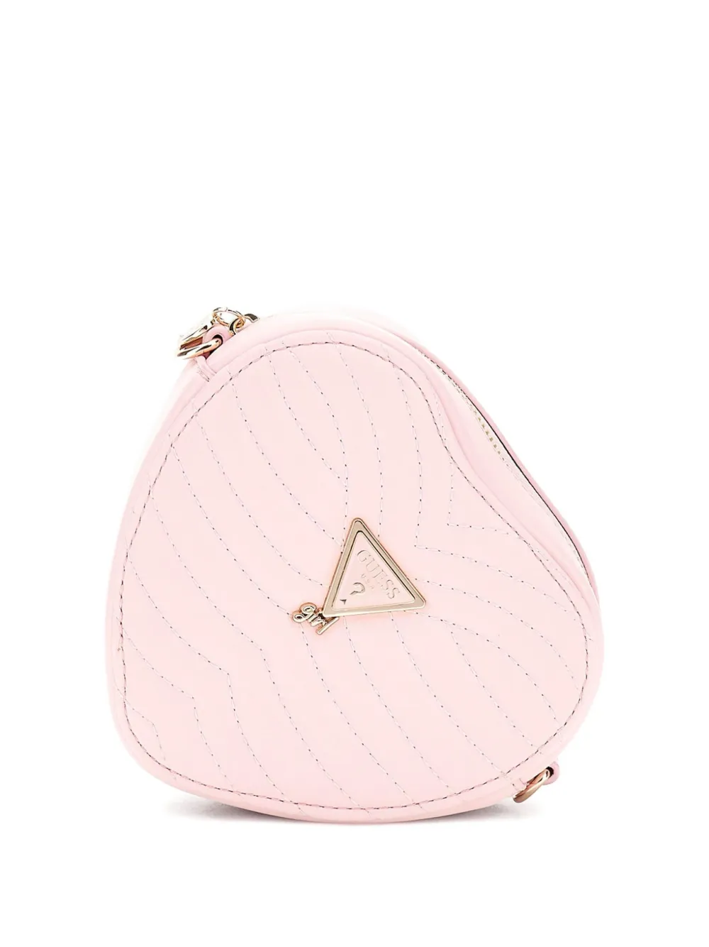 Guess kids heart-shaped quilted shoulder bag Roze