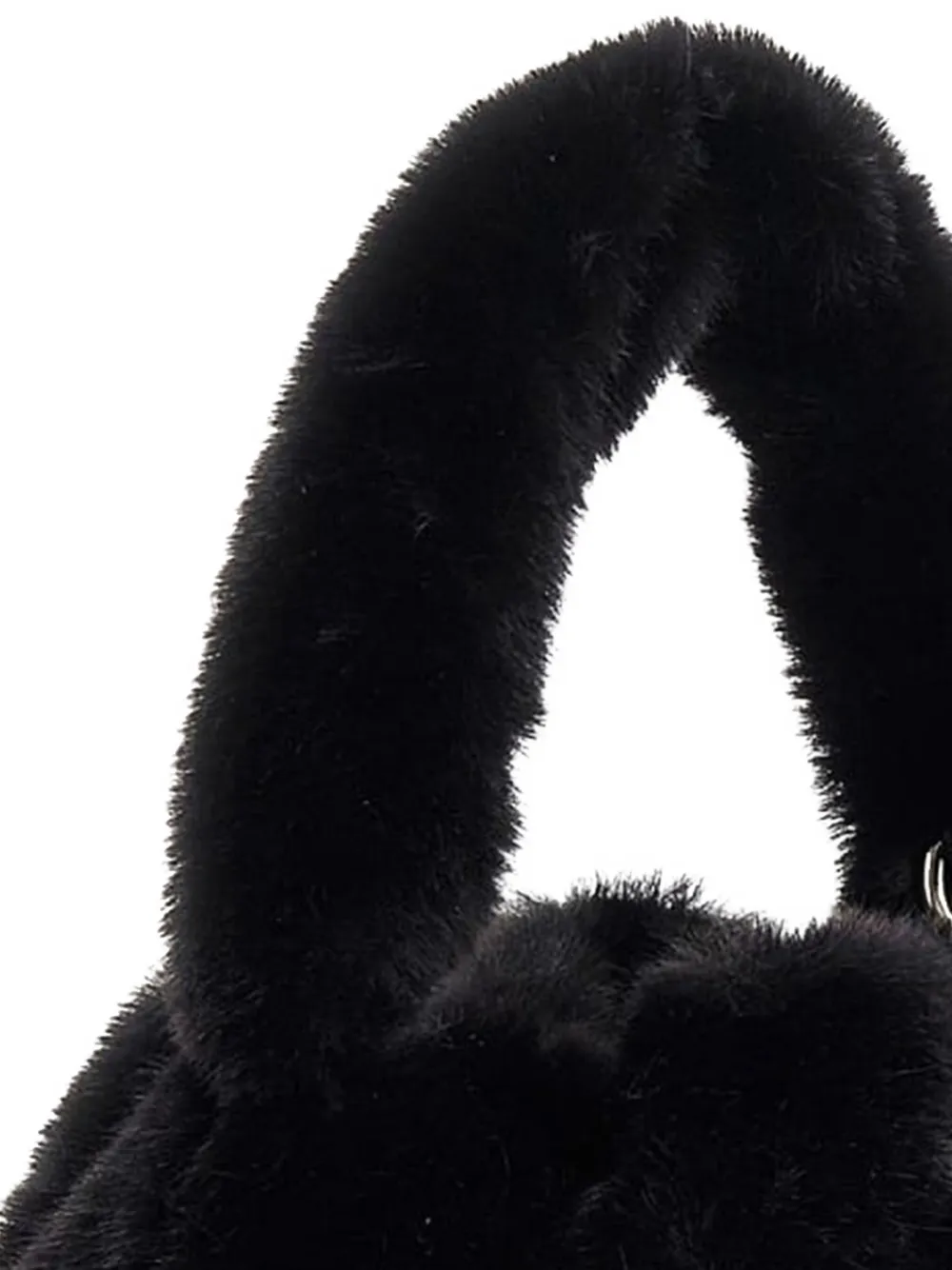 guess kids fur-trimmed bag Zwart