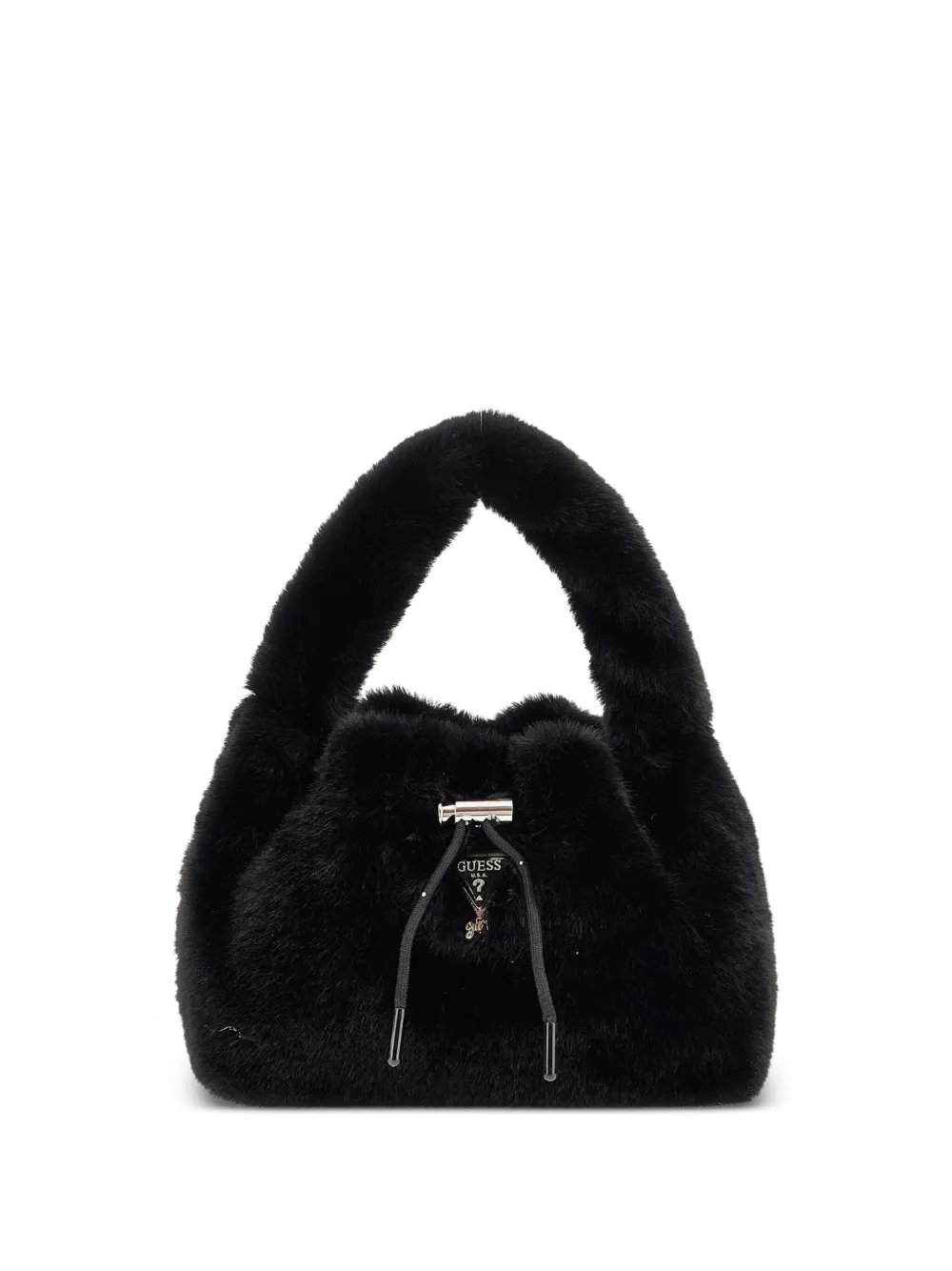 guess kids fur-trimmed bag | Black | Image 1