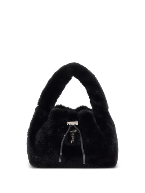 guess kids fur-trimmed bag