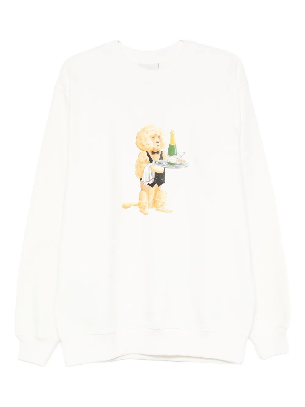 Drôle De Monsieur cotton sweatshirt Beige