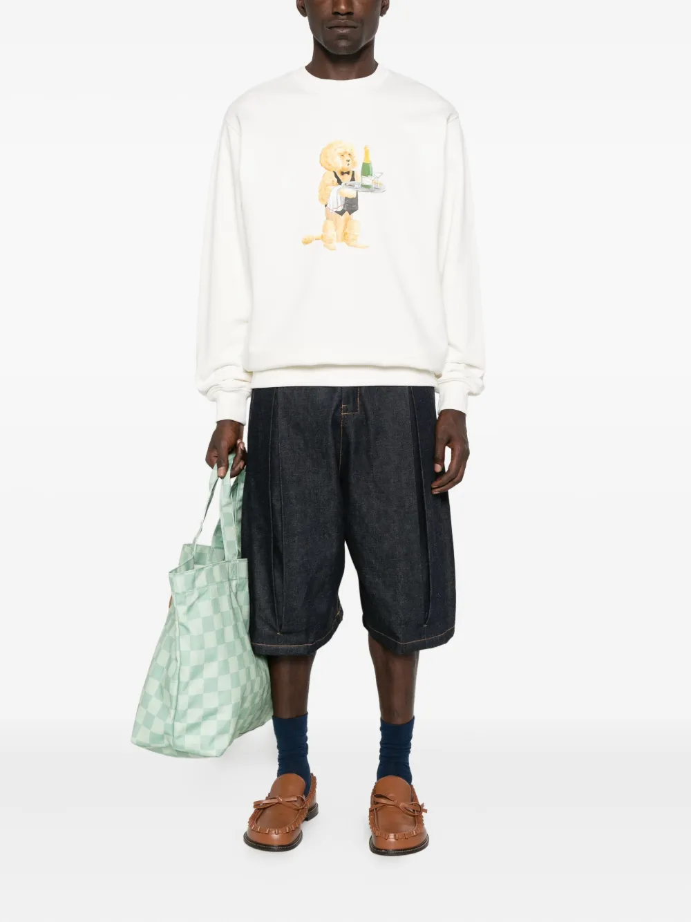 Drôle De Monsieur cotton sweatshirt - Beige