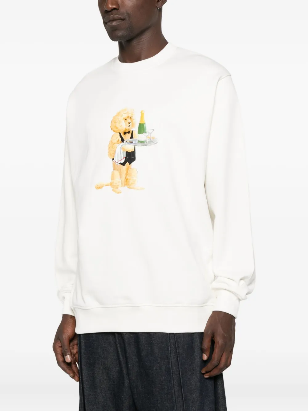 Drôle De Monsieur cotton sweatshirt Beige