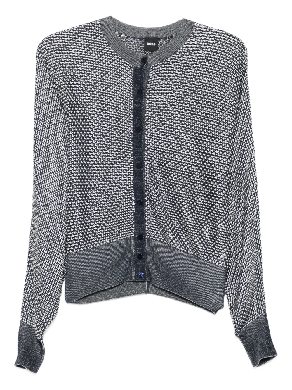 BOSS textured cardigan | Blue | Image 1