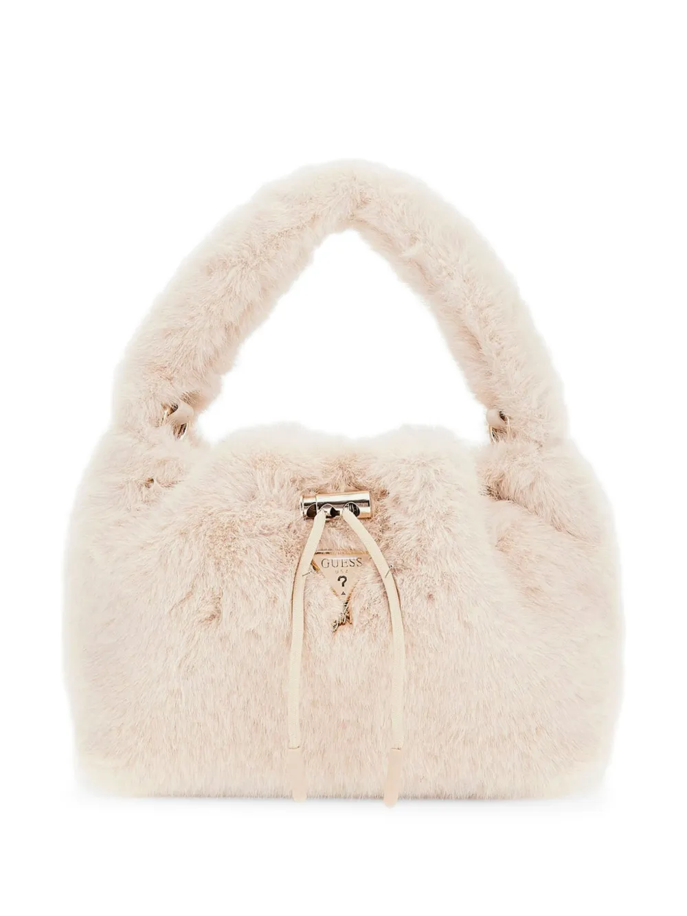 guess kids fur-trimmed bag | Neutrals | Image 1