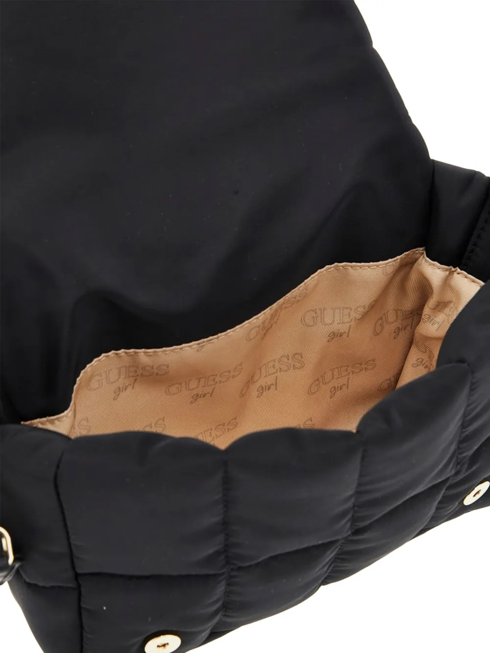 guess kids quilted shoulder bag Zwart