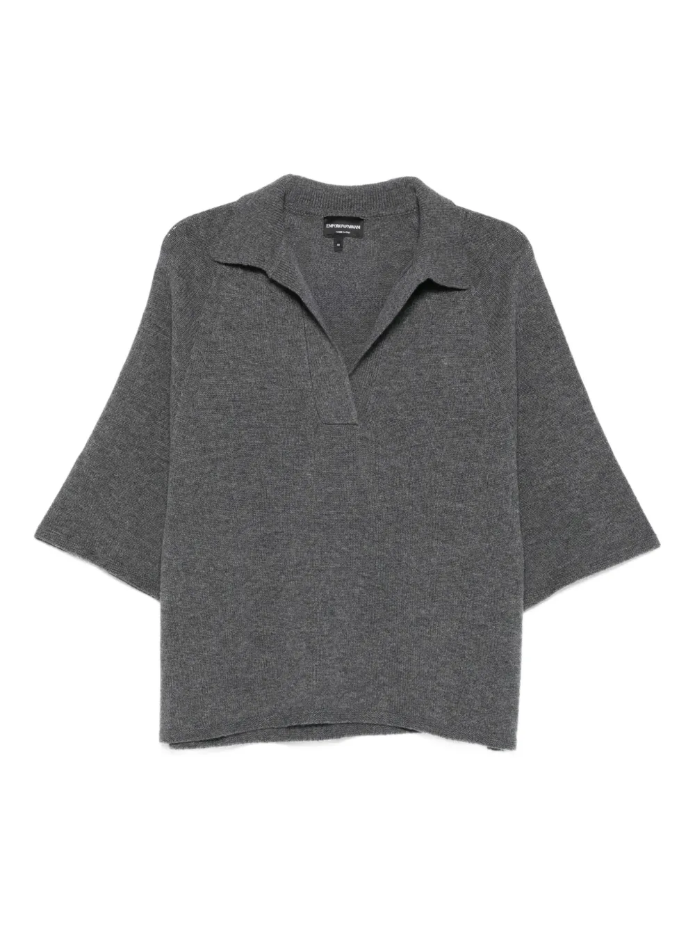 Emporio Armani polo-neck short-sleeve top | Grey | Image 1