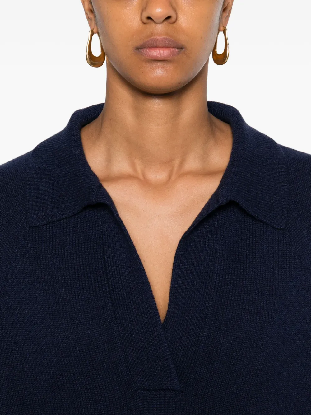 Emporio Armani Top met polokraag en korte mouwen Blauw