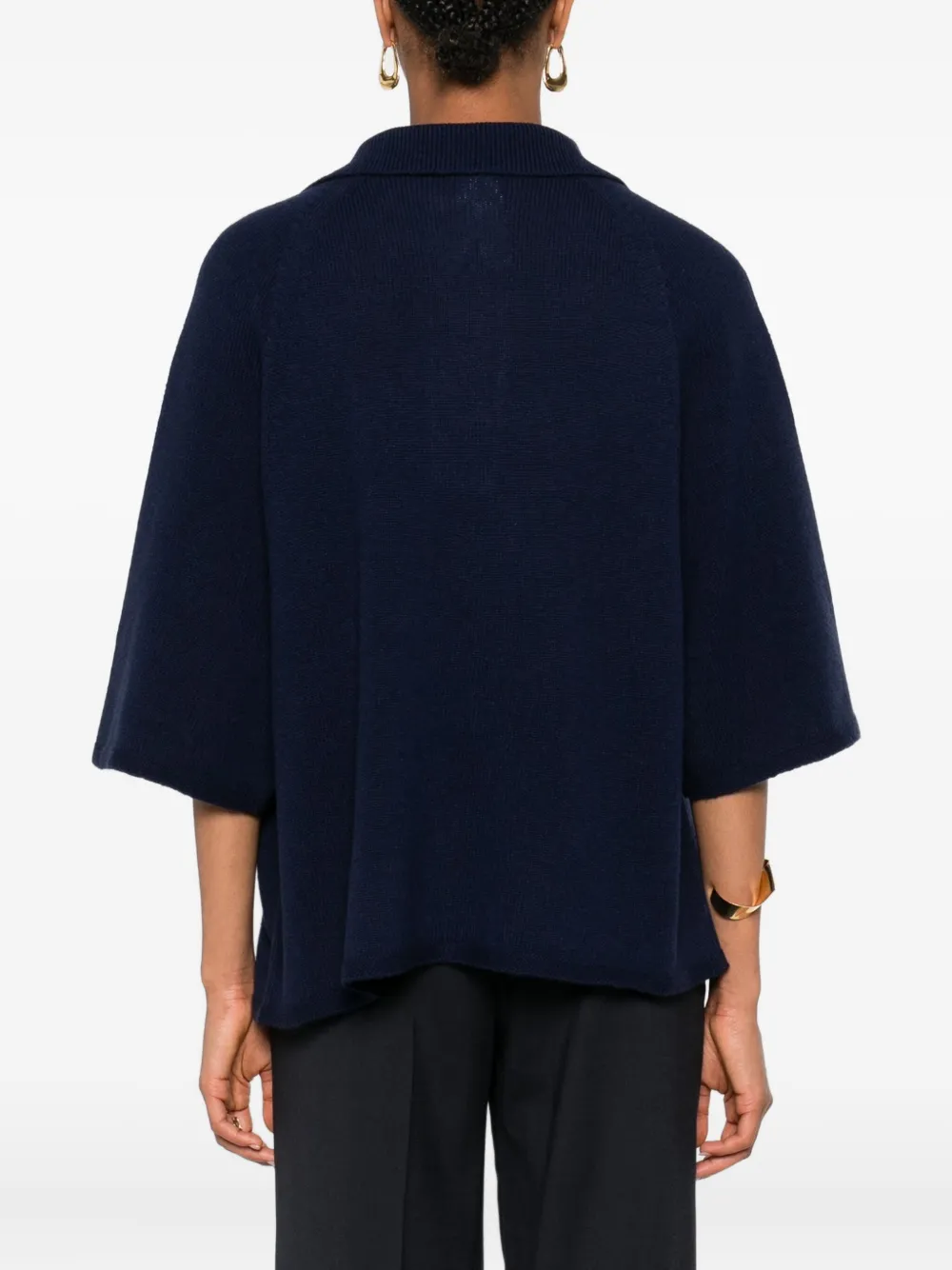 Emporio Armani Top met polokraag en korte mouwen Blauw