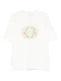 Drôle De Monsieur oval-frame logo T-shirt - Neutrals