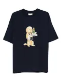 Drôle De Monsieur poodle-print T-shirt - Blue