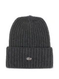 Agnona logo-plaque beanie - Grey