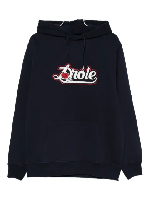 Drôle De Monsieur rose logo hoodie
