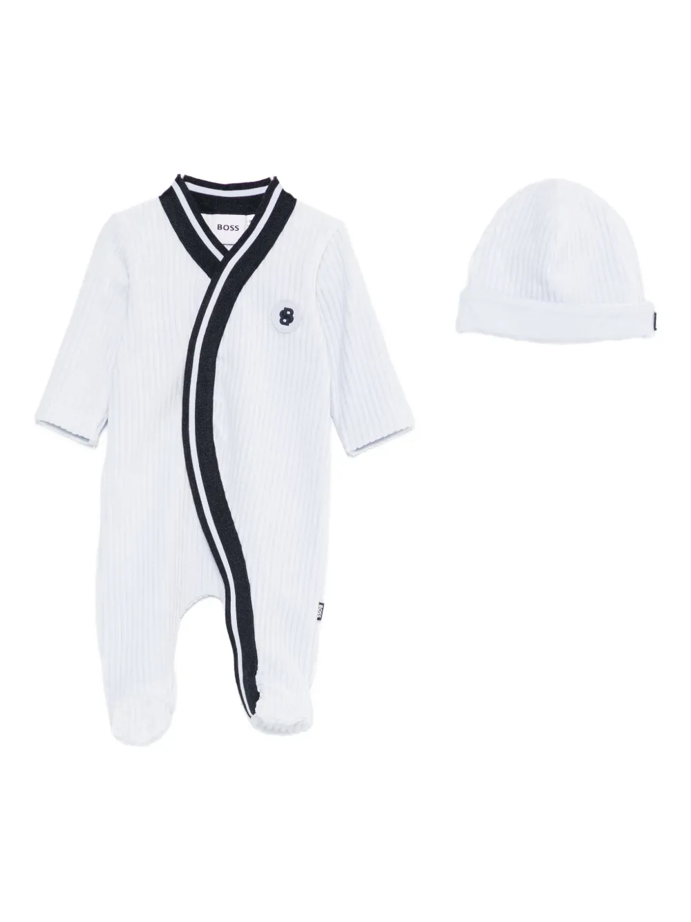 BOSS Kidswear logo-patch babygrow set | White | Image 1
