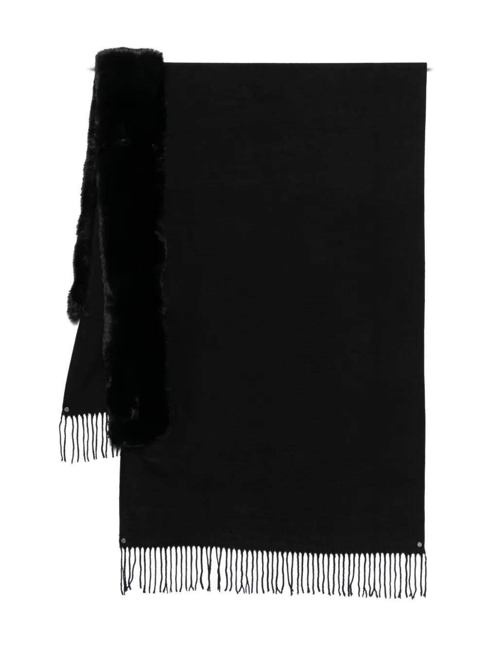 Blugirl fringed scarf Zwart