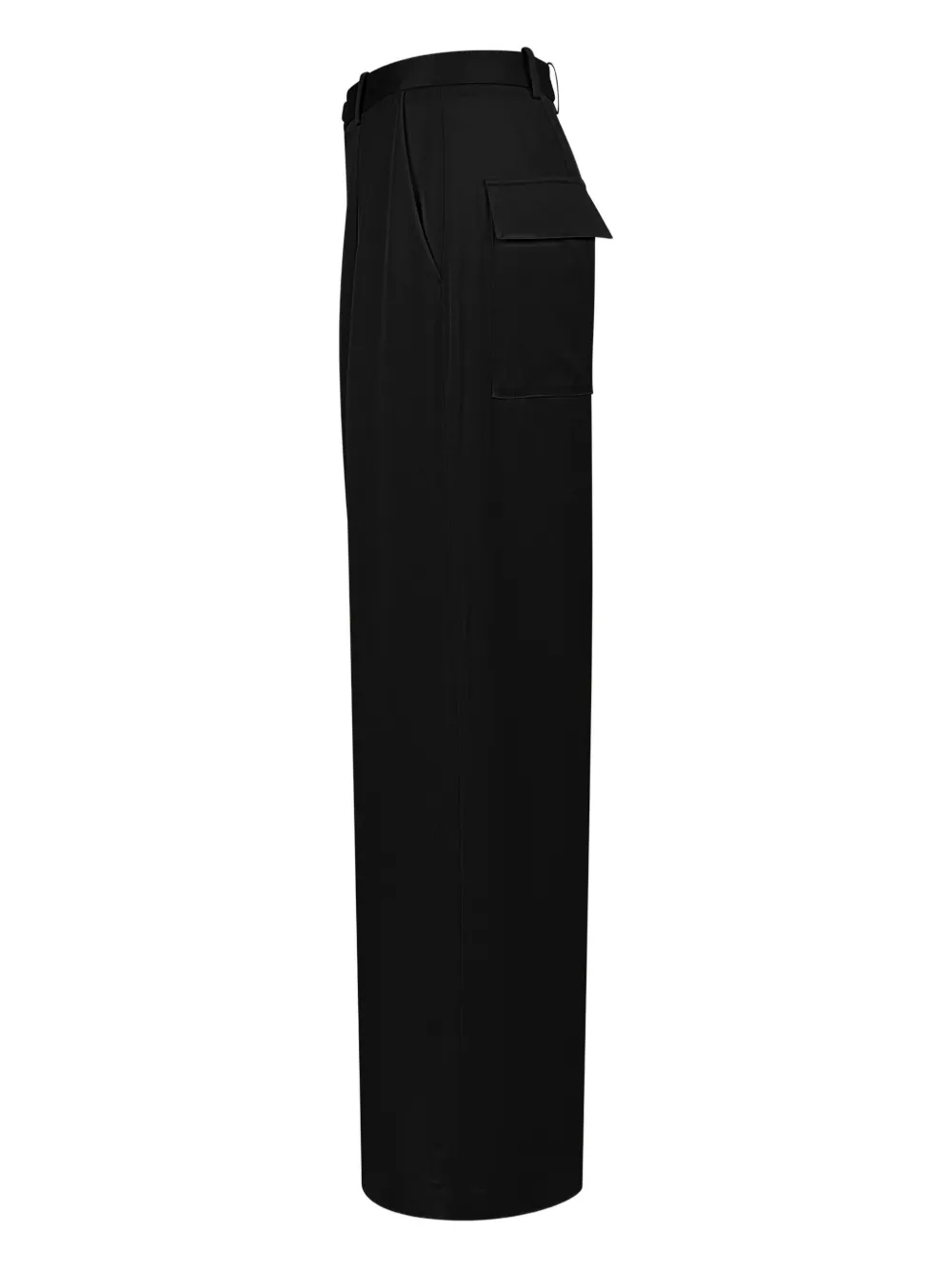 LAPOINTE Broek met geplooide voorkant - Zwart