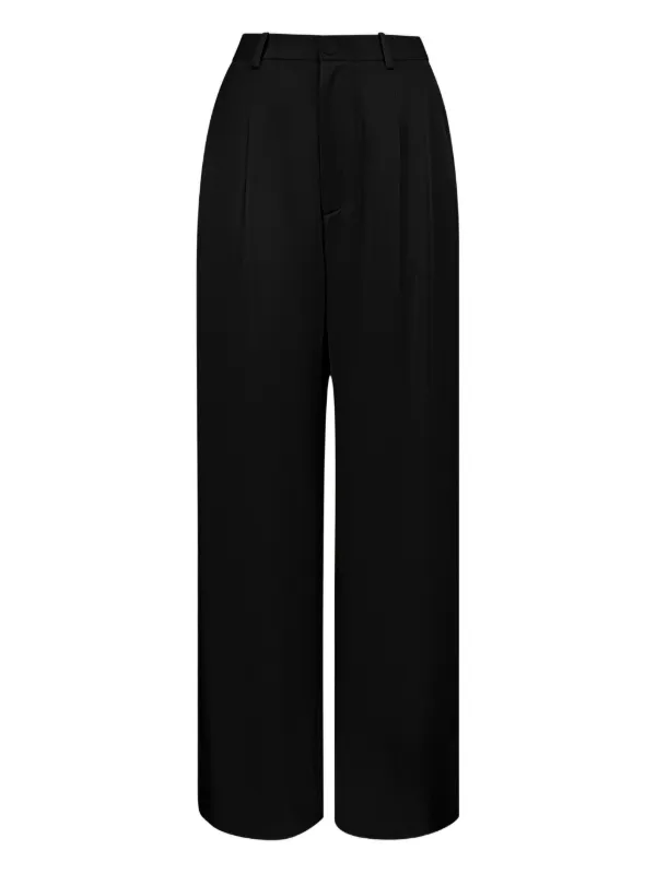 Lapointe Pleated-front Trousers in Black