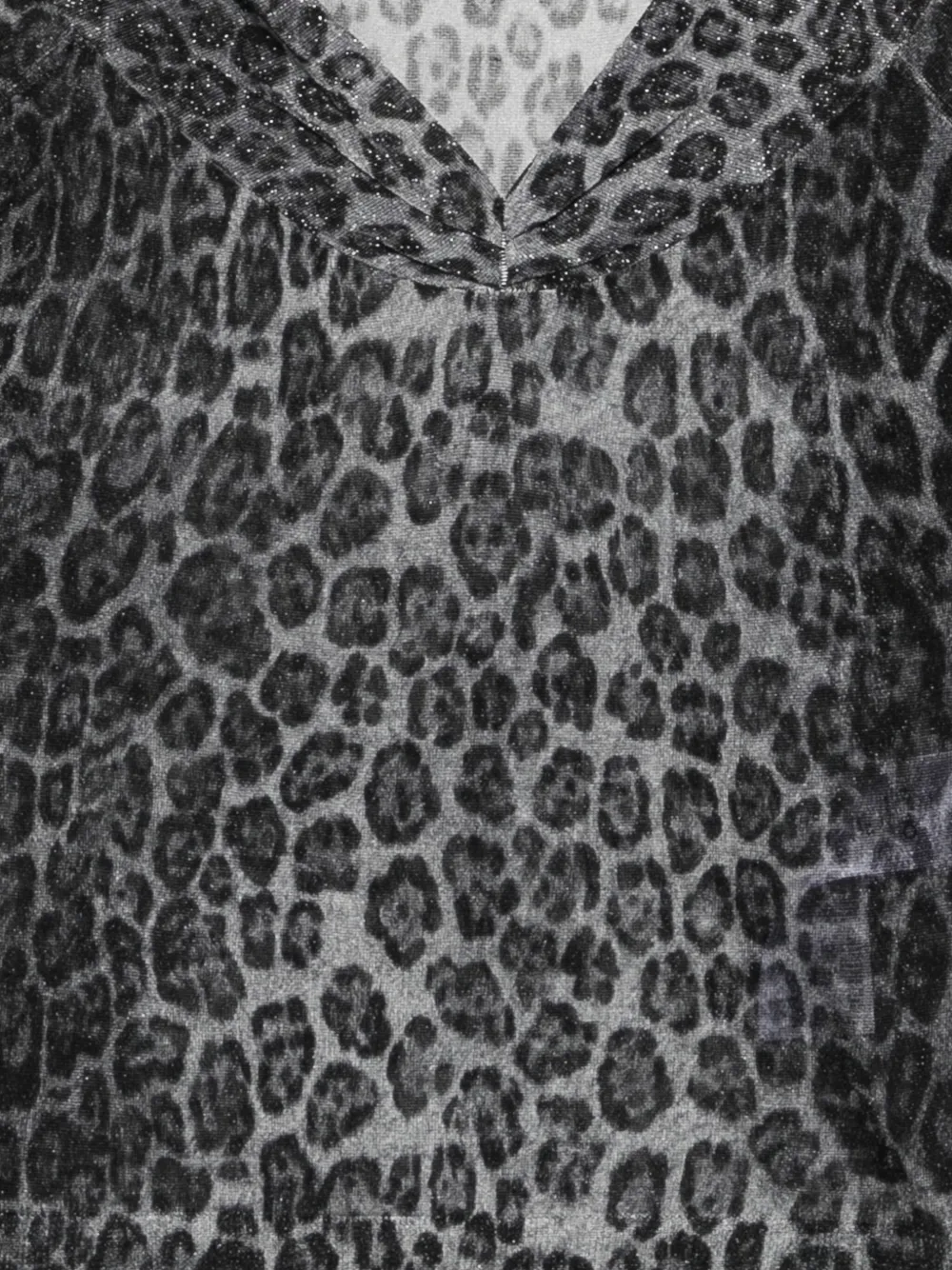 LIU JO leopard-print hooded sweater Grijs