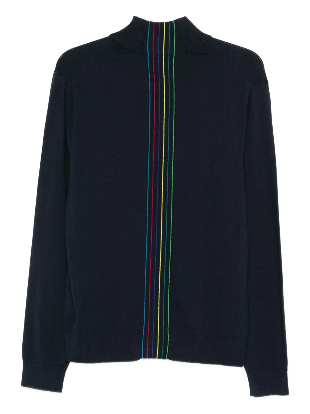 PS Paul Smith Trui met gestreept detail en rits - Blauw