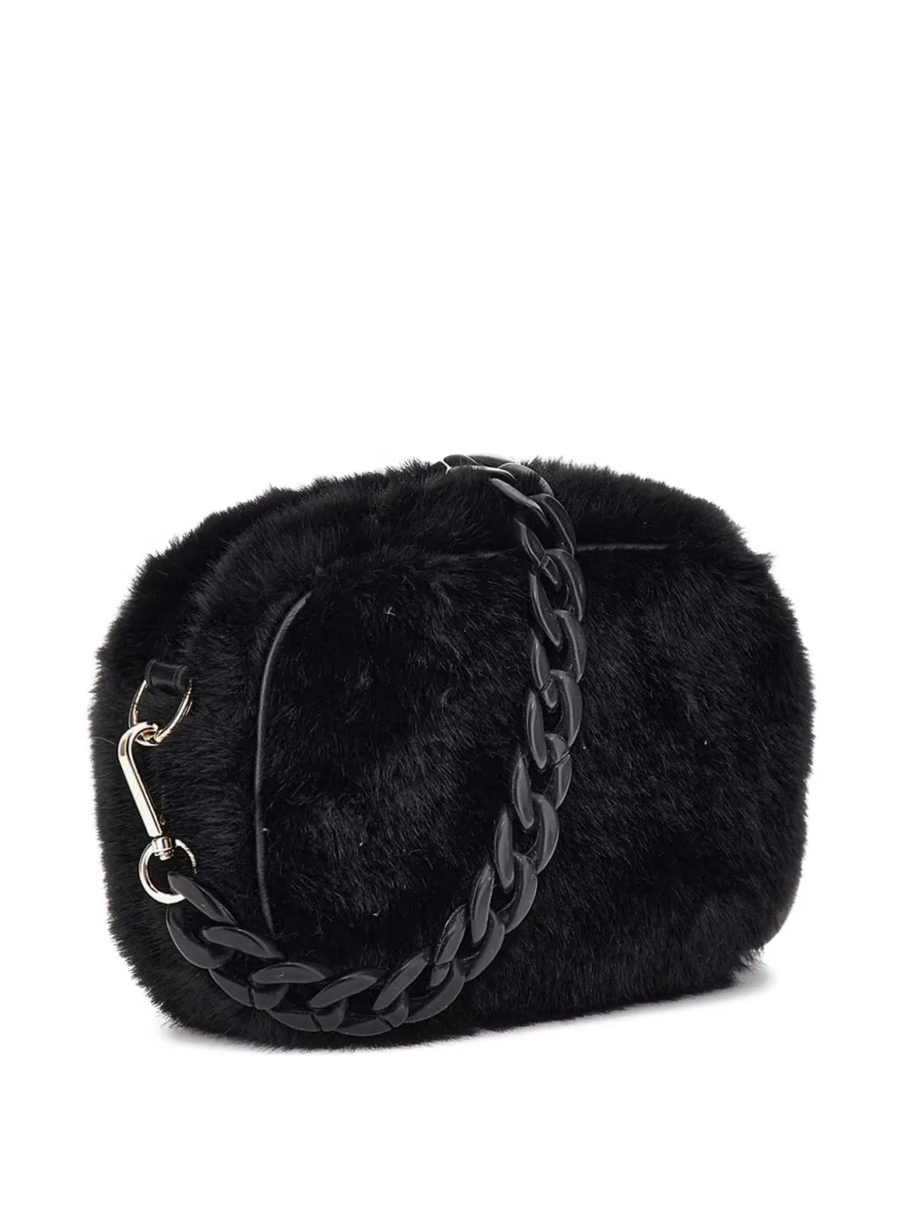 Guess kids Tas van imitatiebont met ketting - Zwart