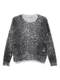 LIU JO leopard-print sweater - Grey