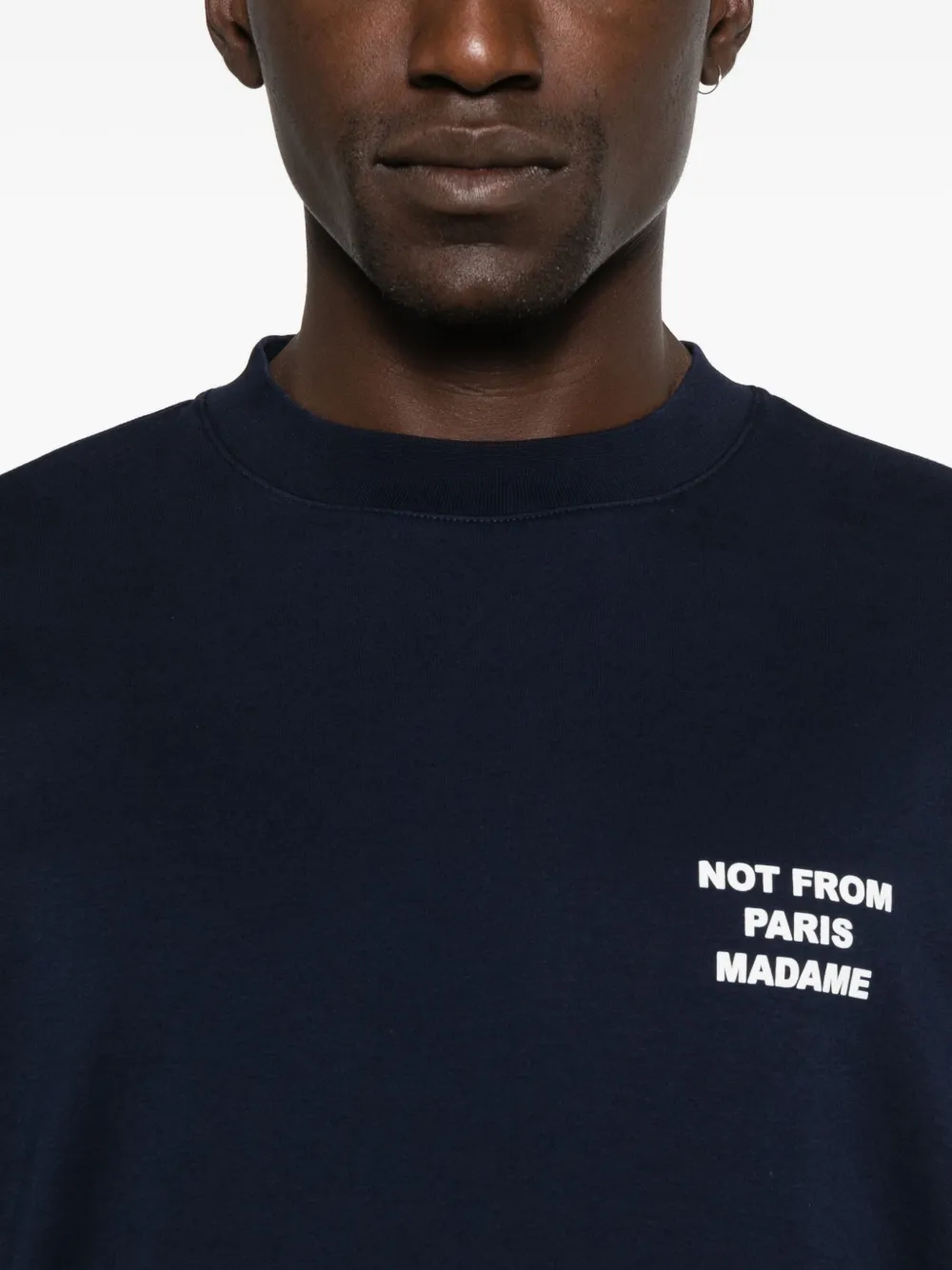 Drôle De Monsieur printed long-sleeve T-shirt Blauw