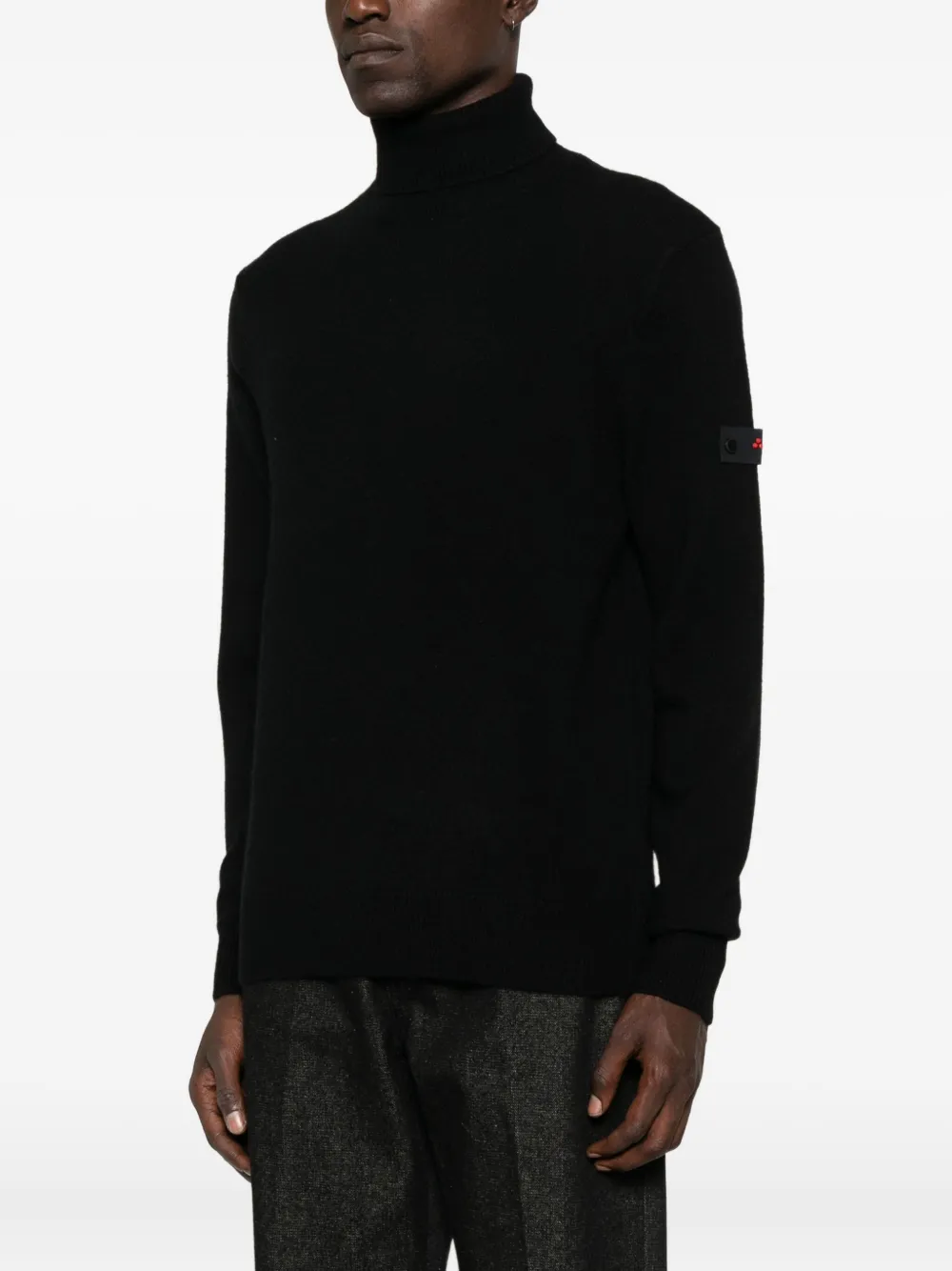 Peuterey Roll-neck Patch-pocket Sweater In Black
