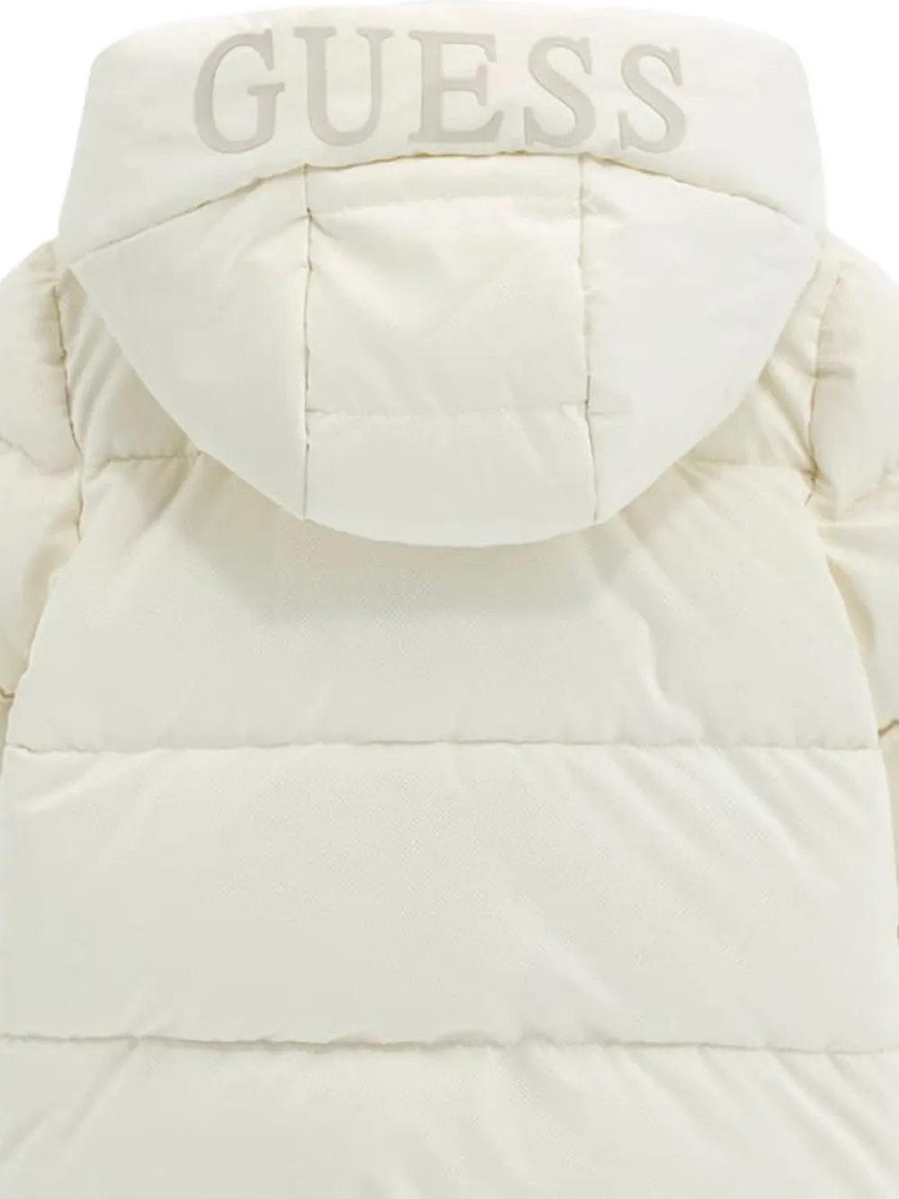 guess kids hooded quilted jacket Wit