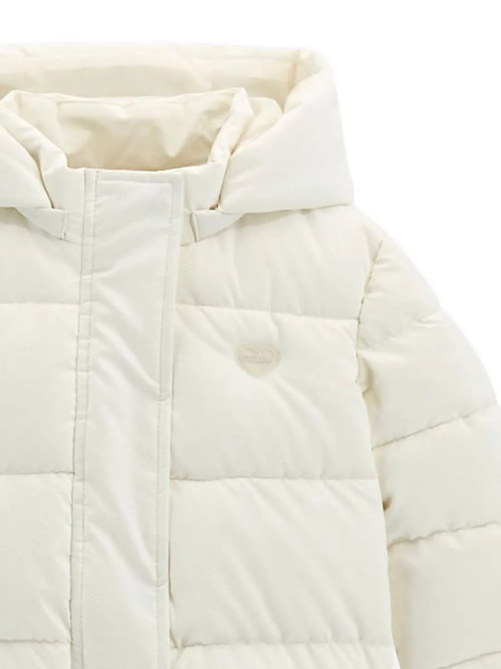 guess kids hooded quilted jacket Wit