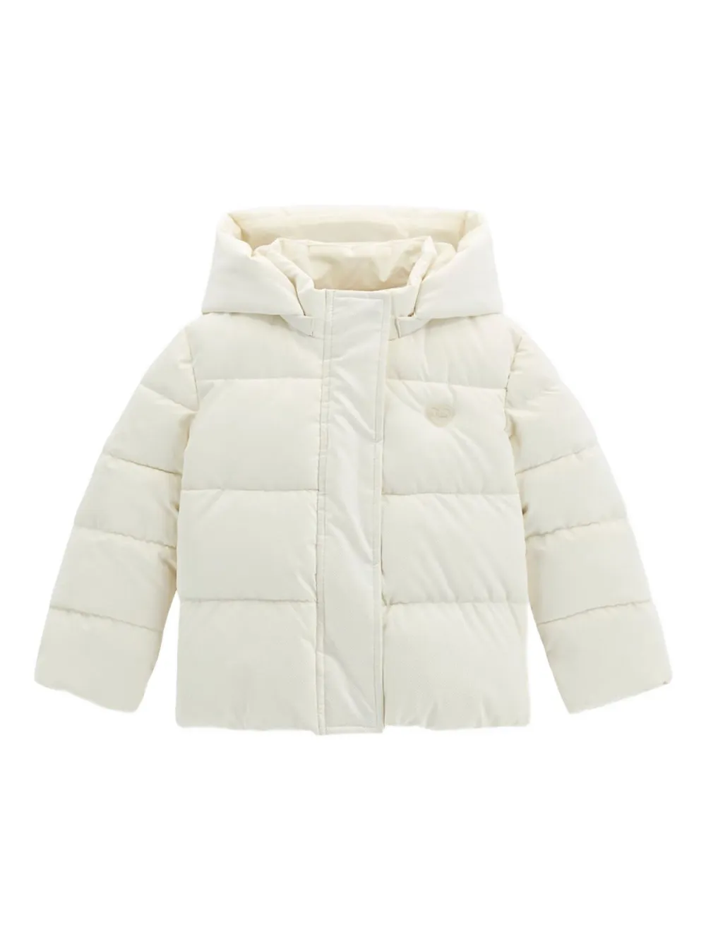 Guess kids hooded quilted jacket Wit