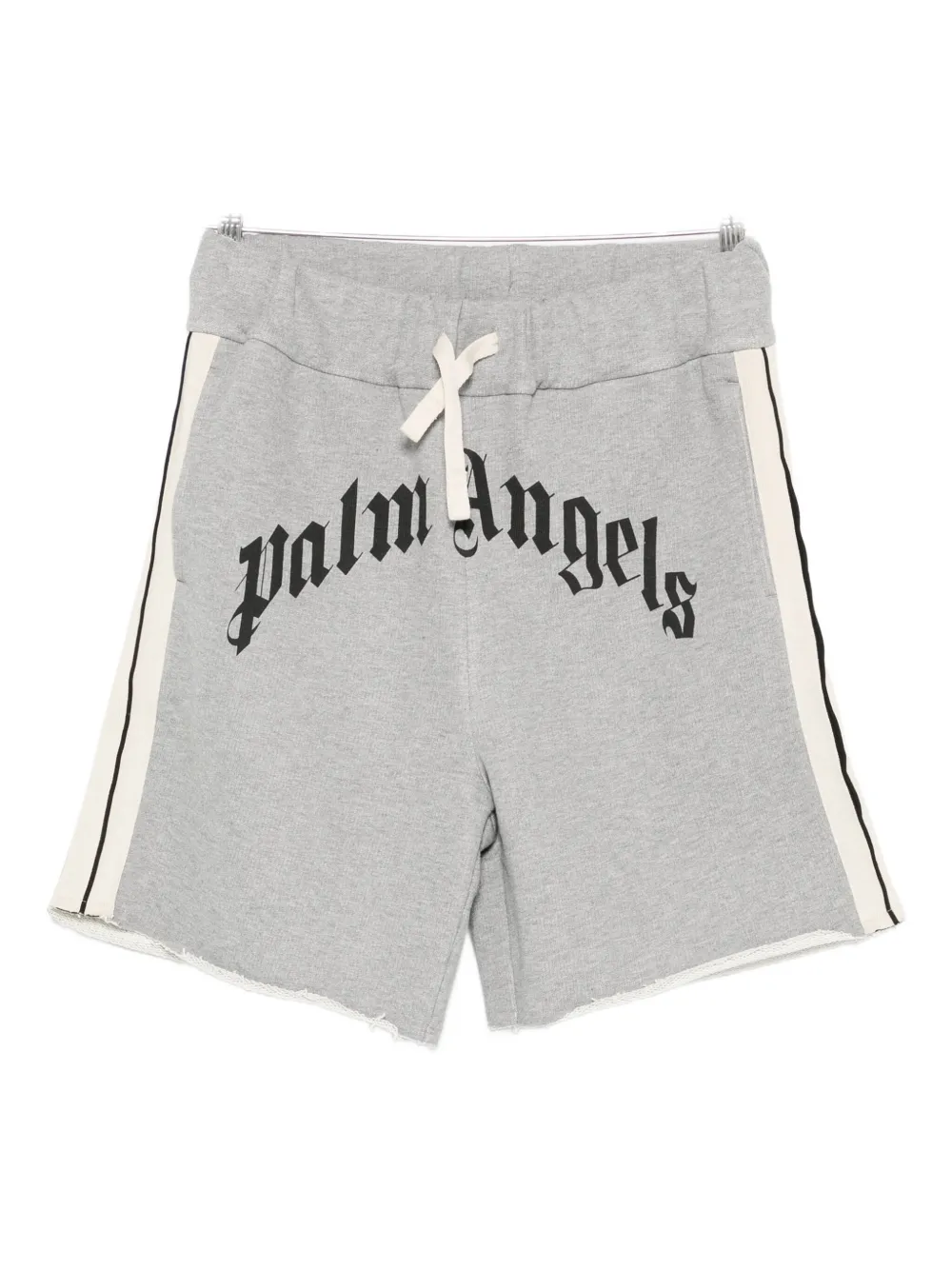 Palm Angels logo-print side-stripe shorts Grijs